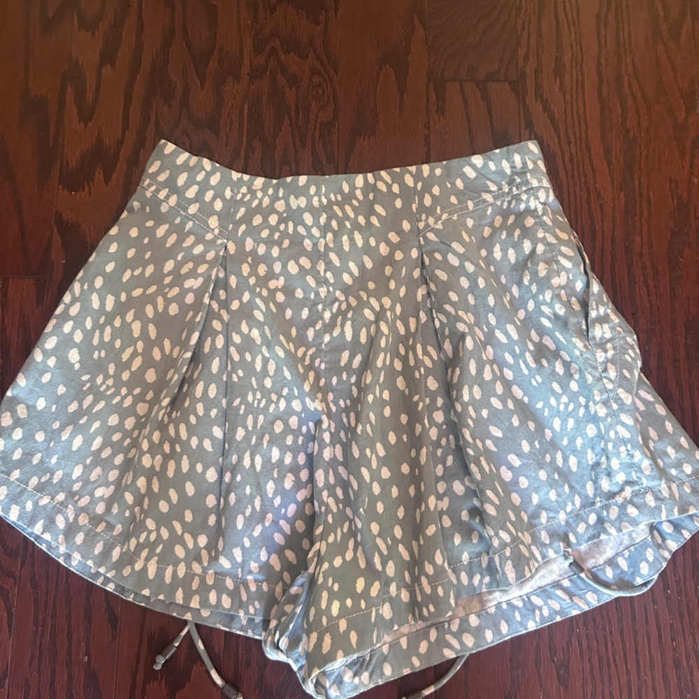 Free People Blue and White Bennet Cotton Short Size 8 - Picture 4 of 4